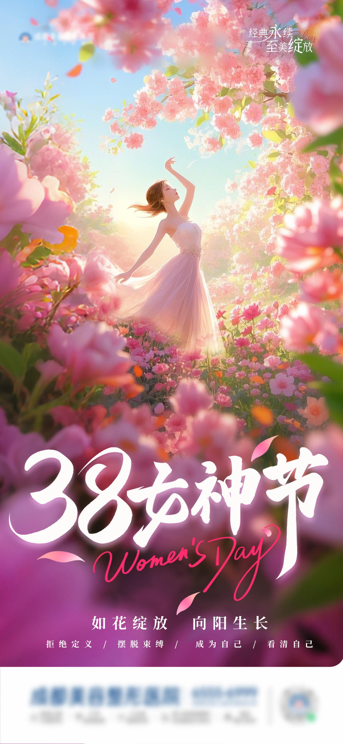 医美38妇女节女神节唯美创意海报