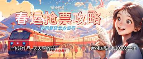 春运抢票攻略banner-源文件-素材国度dc10000.com