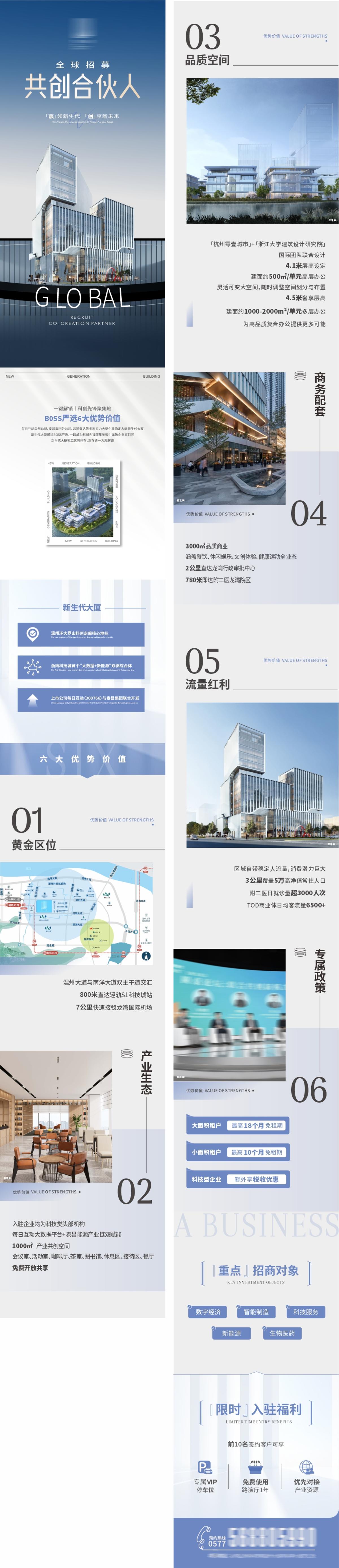 地产商业招商推文长图海报