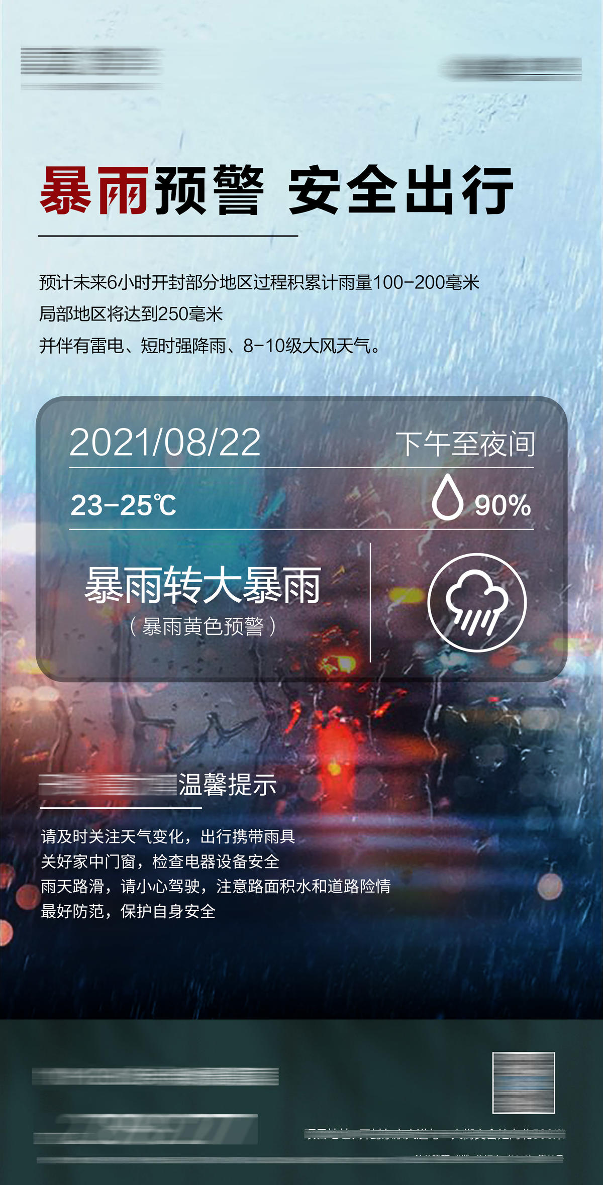 房地产暴雨来袭微信推图