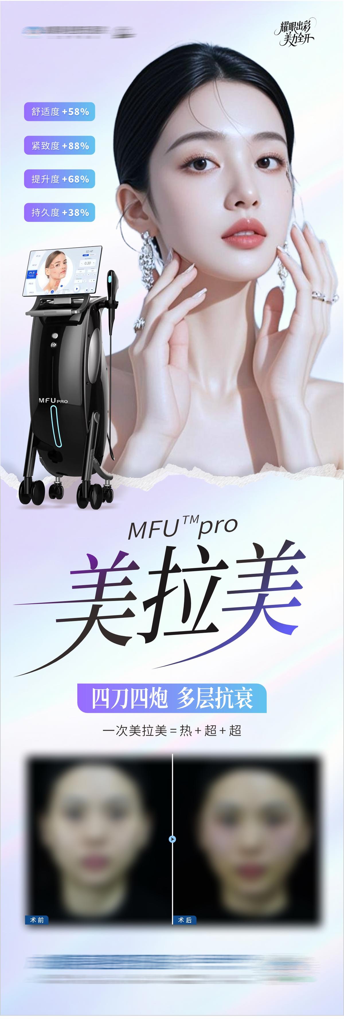 医美美拉美案例仪器创意海报