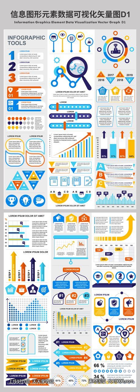 信息图形元素数据可视化矢量图-源文件-素材国度dc10000.com
