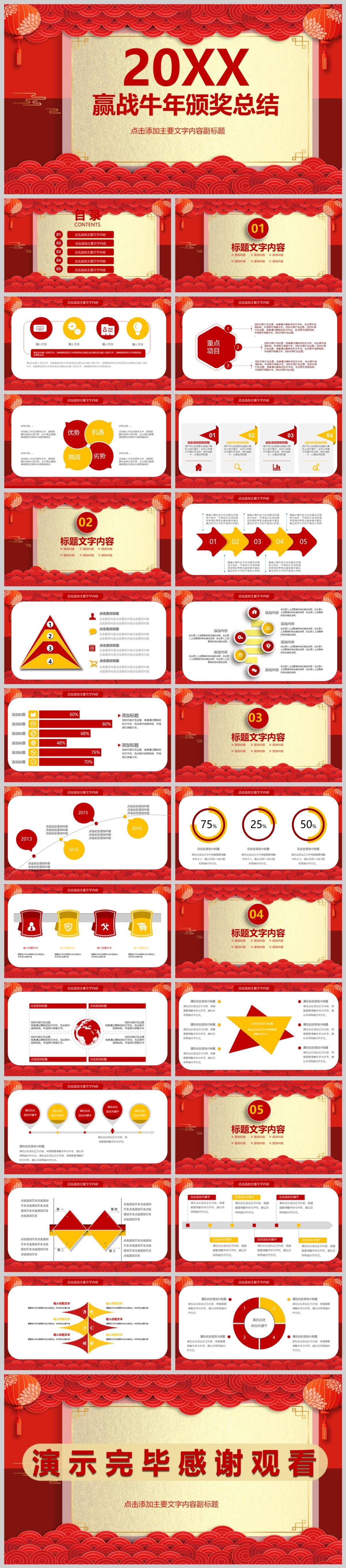 年终盛典颁奖荣誉表彰大会PPT