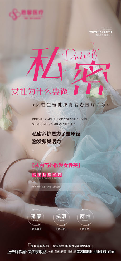 女性医美整形海报系列-源文件-素材国度dc10000.com