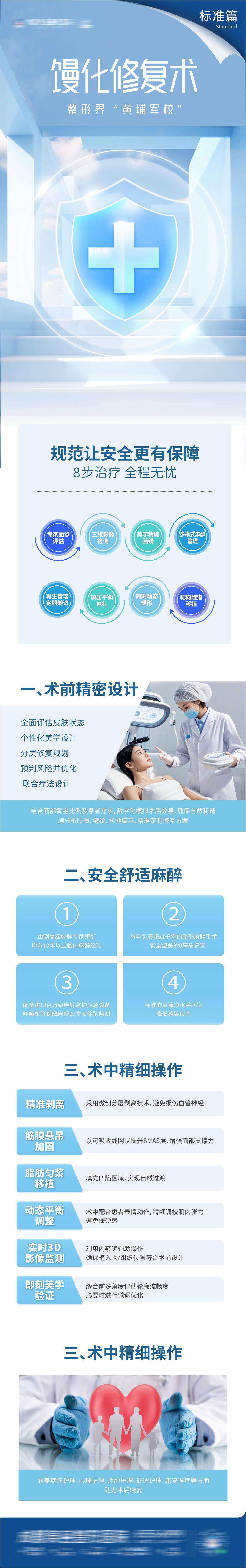医美馒化修复术权威创意长图海报