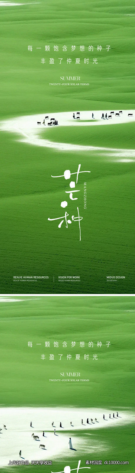 芒种节气海报 - 源文件
