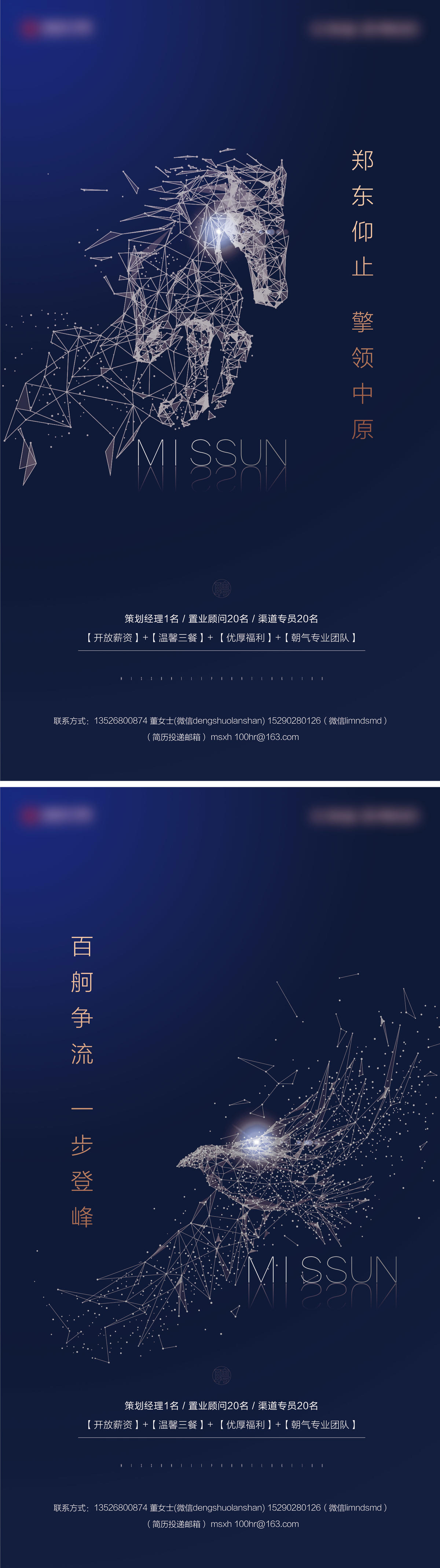 高端地产招聘海报