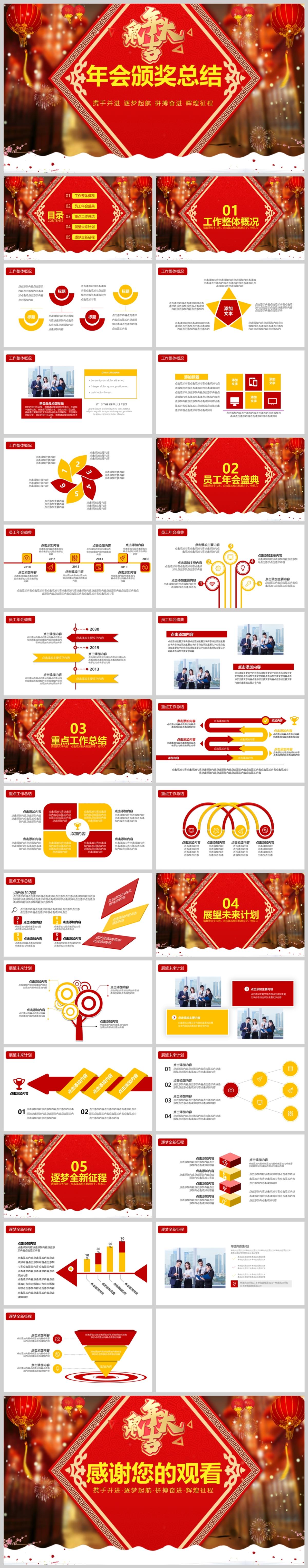 年终盛典颁奖荣誉表彰大会PPT
