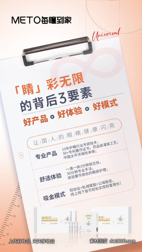 眼睛健康创业海报-源文件-素材国度dc10000.com