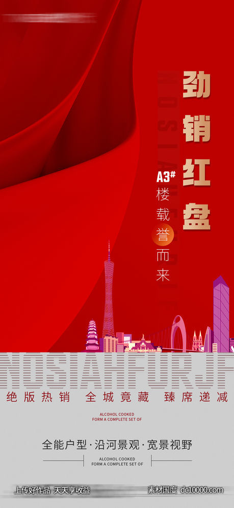 地产 价值点  热销 开盘 火 海报 -源文件-素材国度dc10000.com