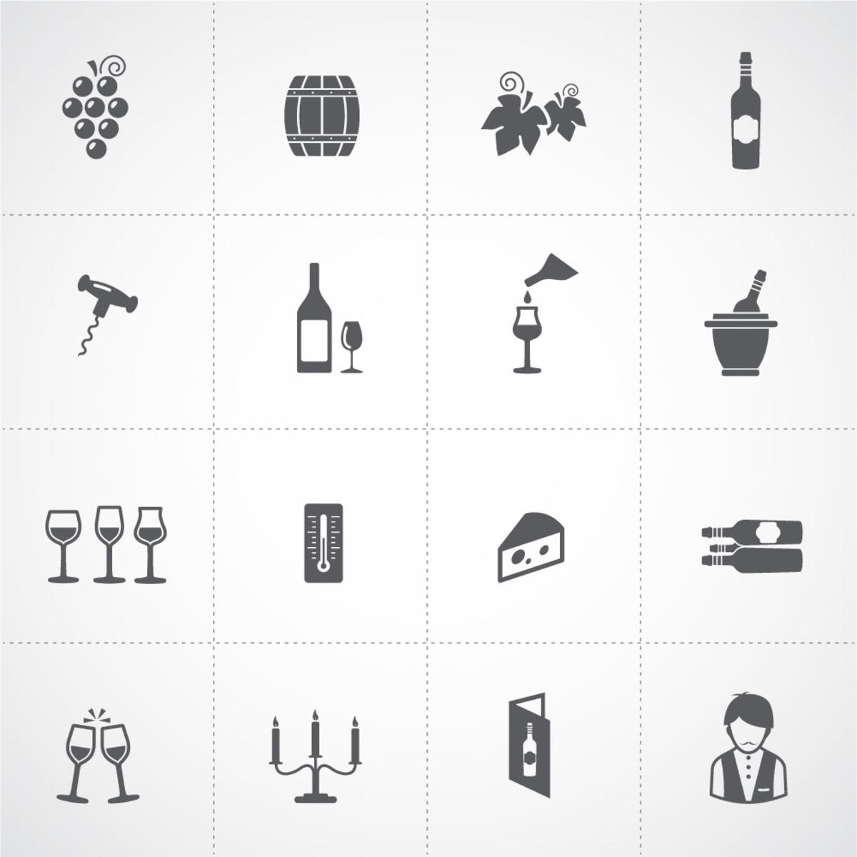 红酒图标酒瓶酒局图标UI