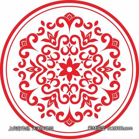 传统剪纸图案-源文件-素材国度dc10000.com