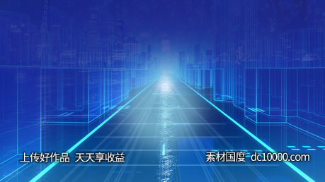 蓝色科技背景-源文件-素材国度dc10000.com
