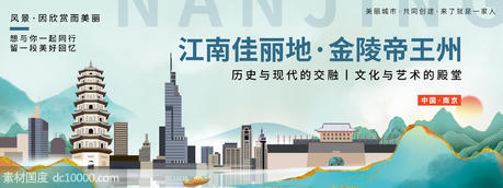 南京城市旅游背景板 - 源文件