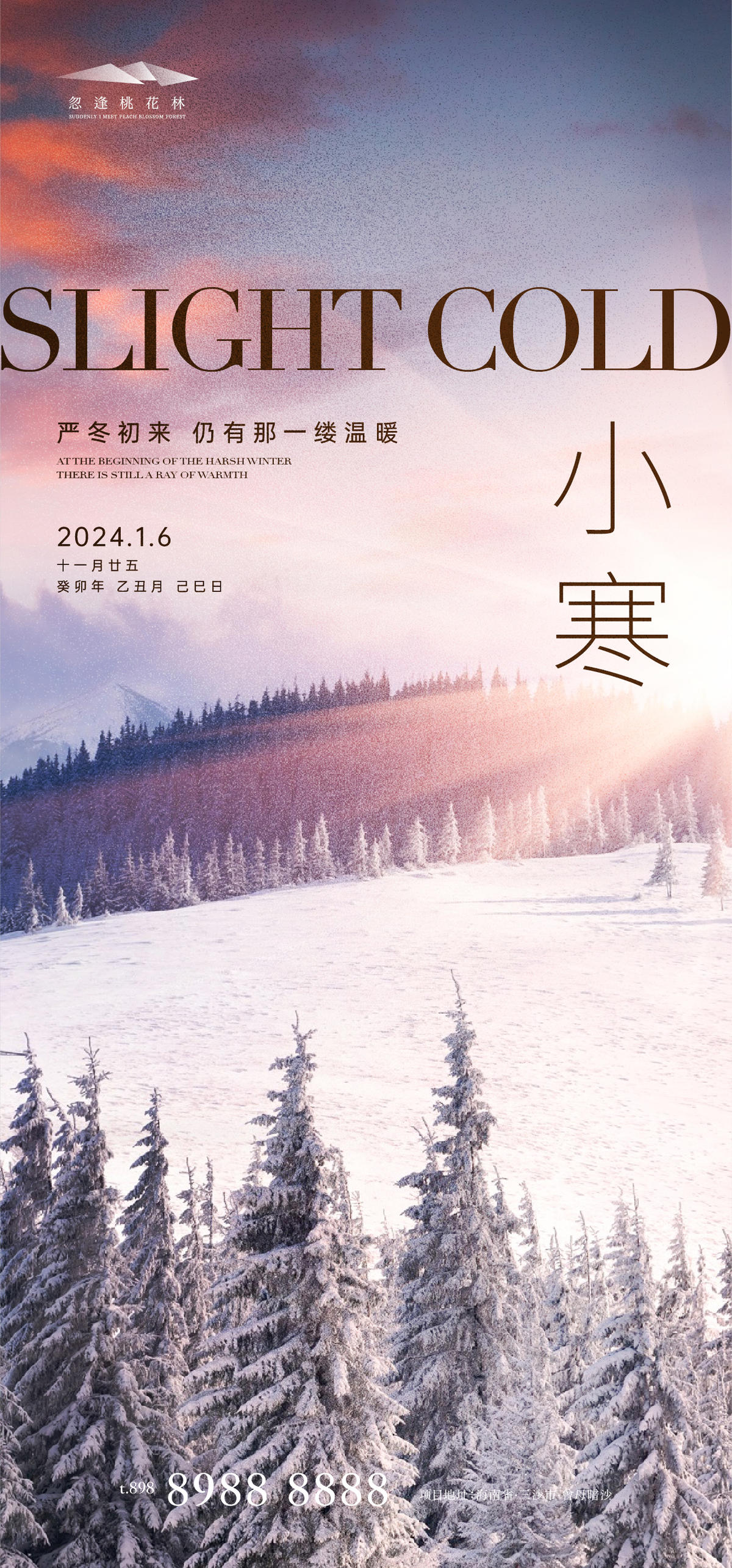 小寒意境海报