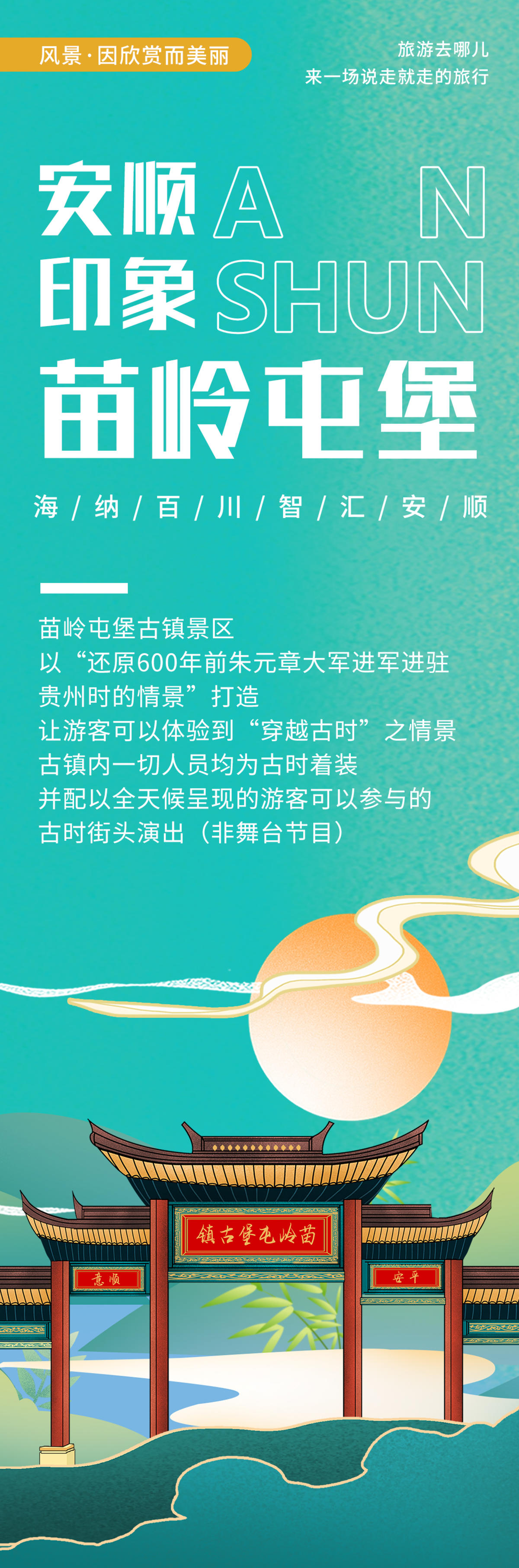 安顺苗岭屯堡旅游海报