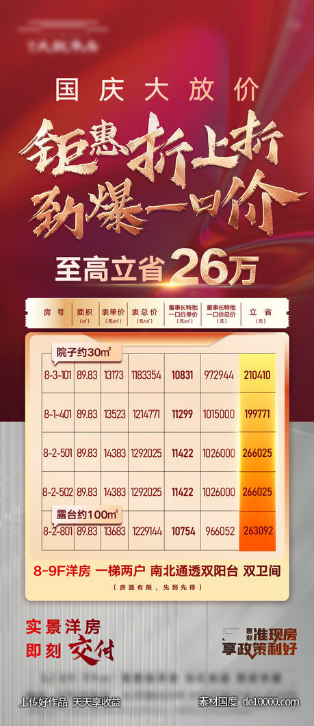 一口价特价房单图-源文件-素材国度dc10000.com