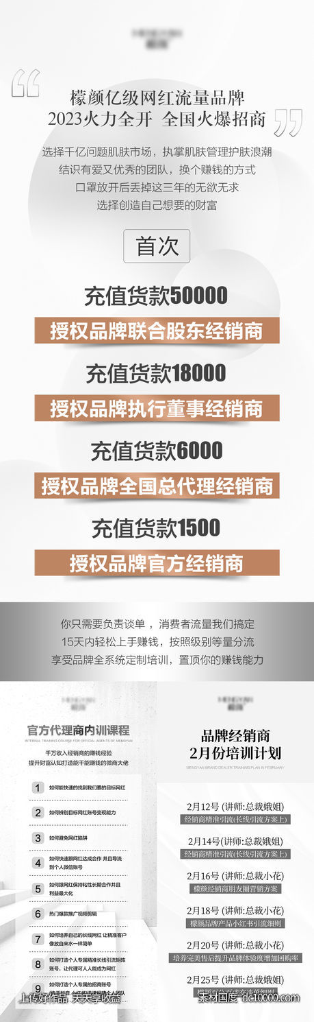 微商医美简约护肤美学美容招商品牌高端大气海报-源文件-素材国度dc10000.com