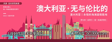 澳大利亚城市旅游背景板-源文件-素材国度dc10000.com