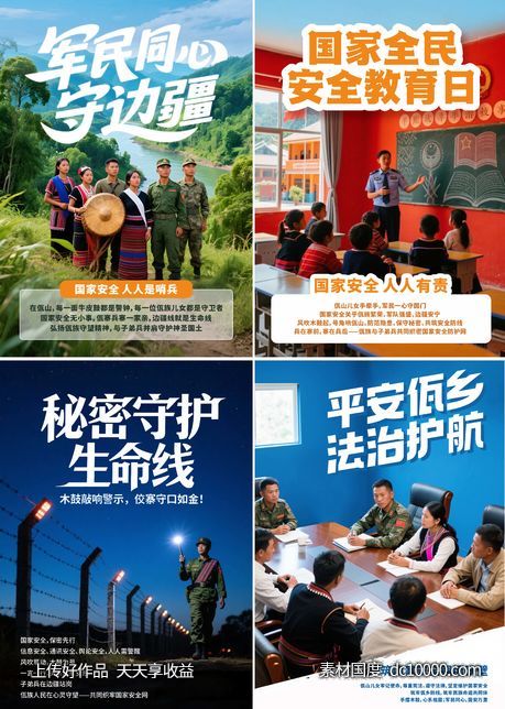军民联防解放军军人边防宣传系列稿-源文件-素材国度dc10000.com