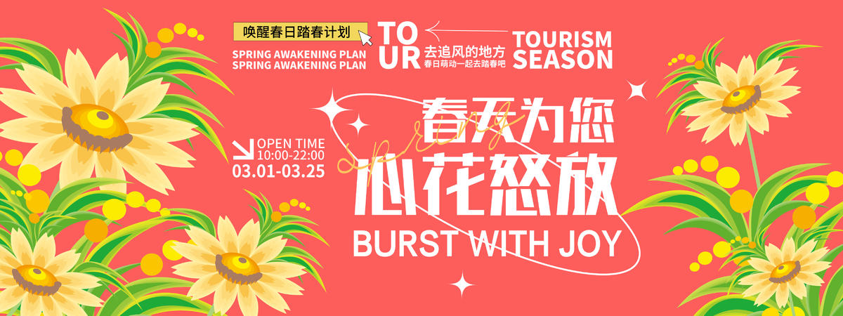 心花怒放背景板