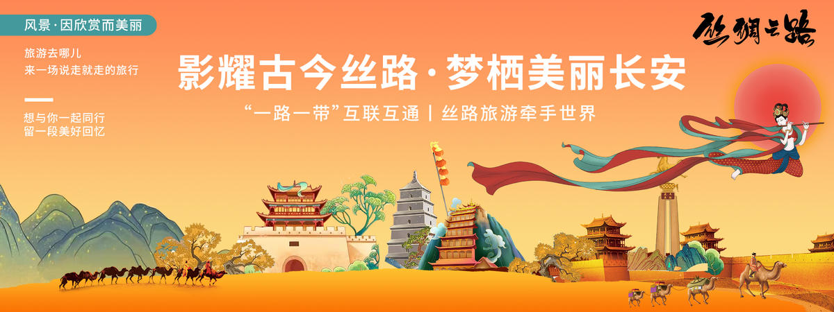 丝绸之路旅游背景板