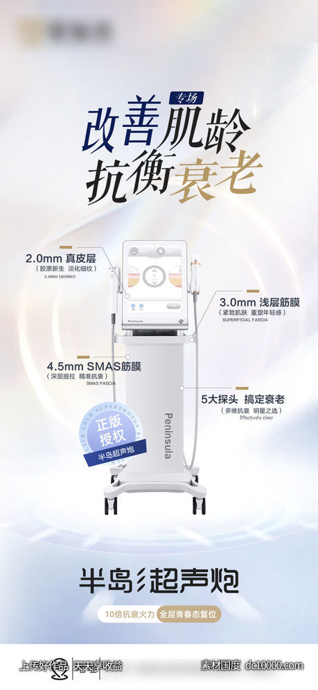 医美超声炮海报-源文件-素材国度dc10000.com