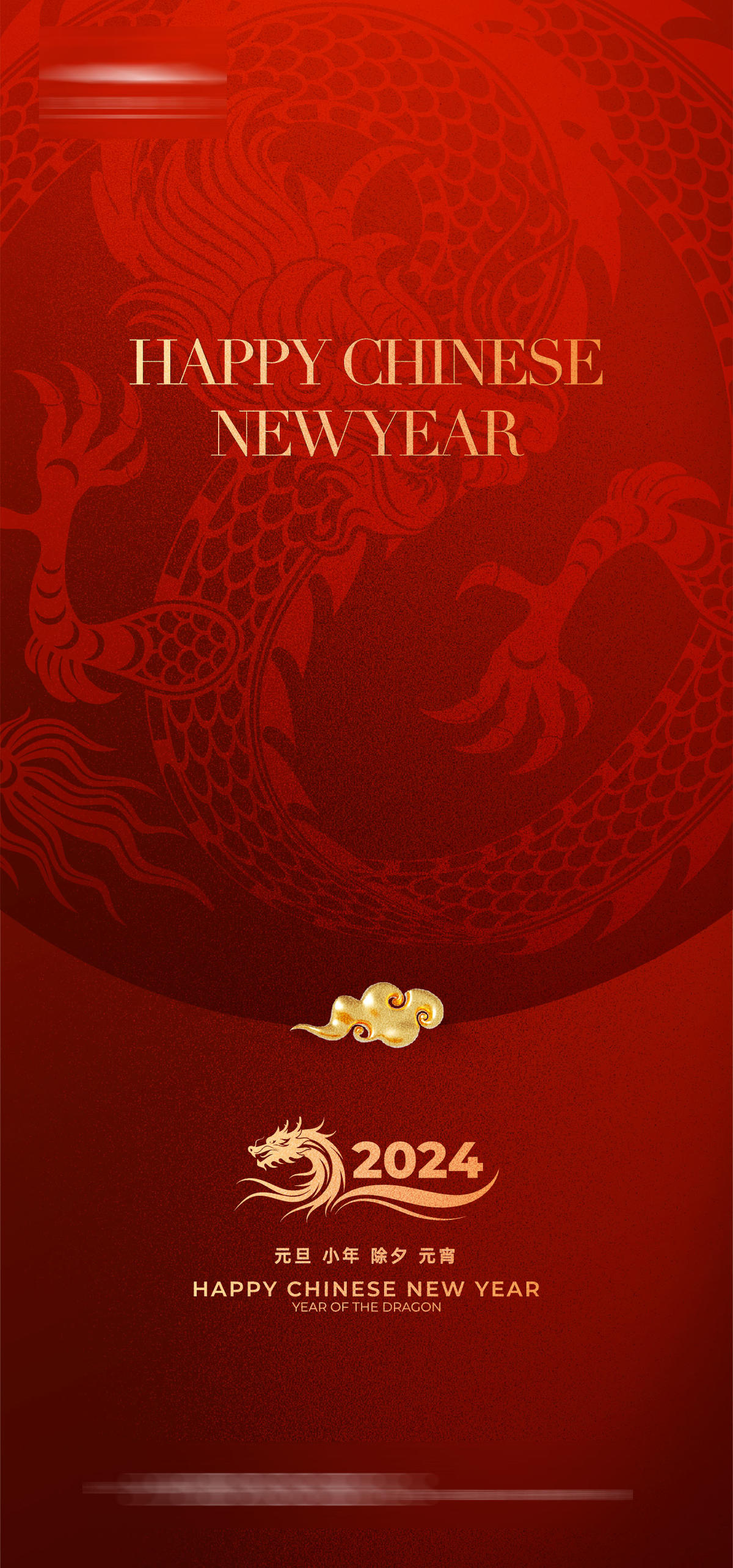 龙年新春简约海报