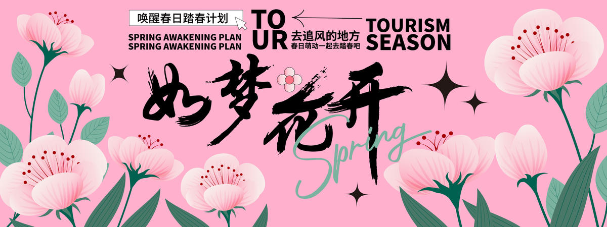 如梦花开背景板