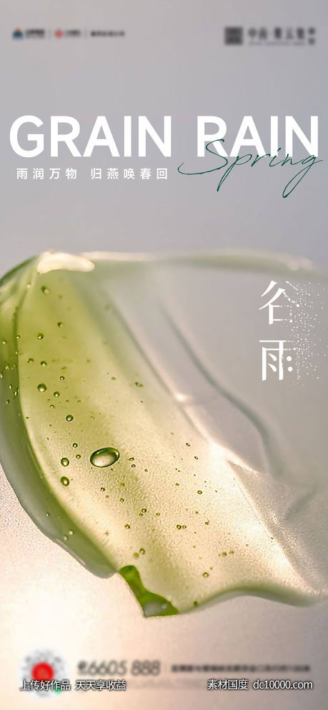 谷雨惊蛰雨水海报-源文件-素材国度dc10000.com