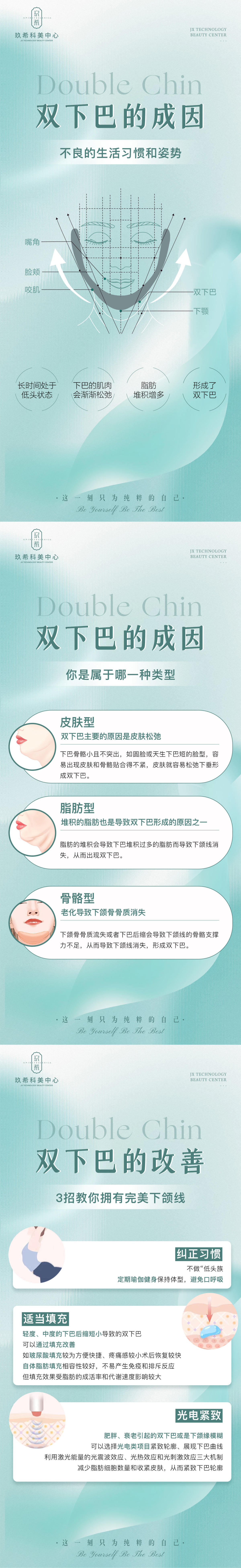 双下巴成因科普海报