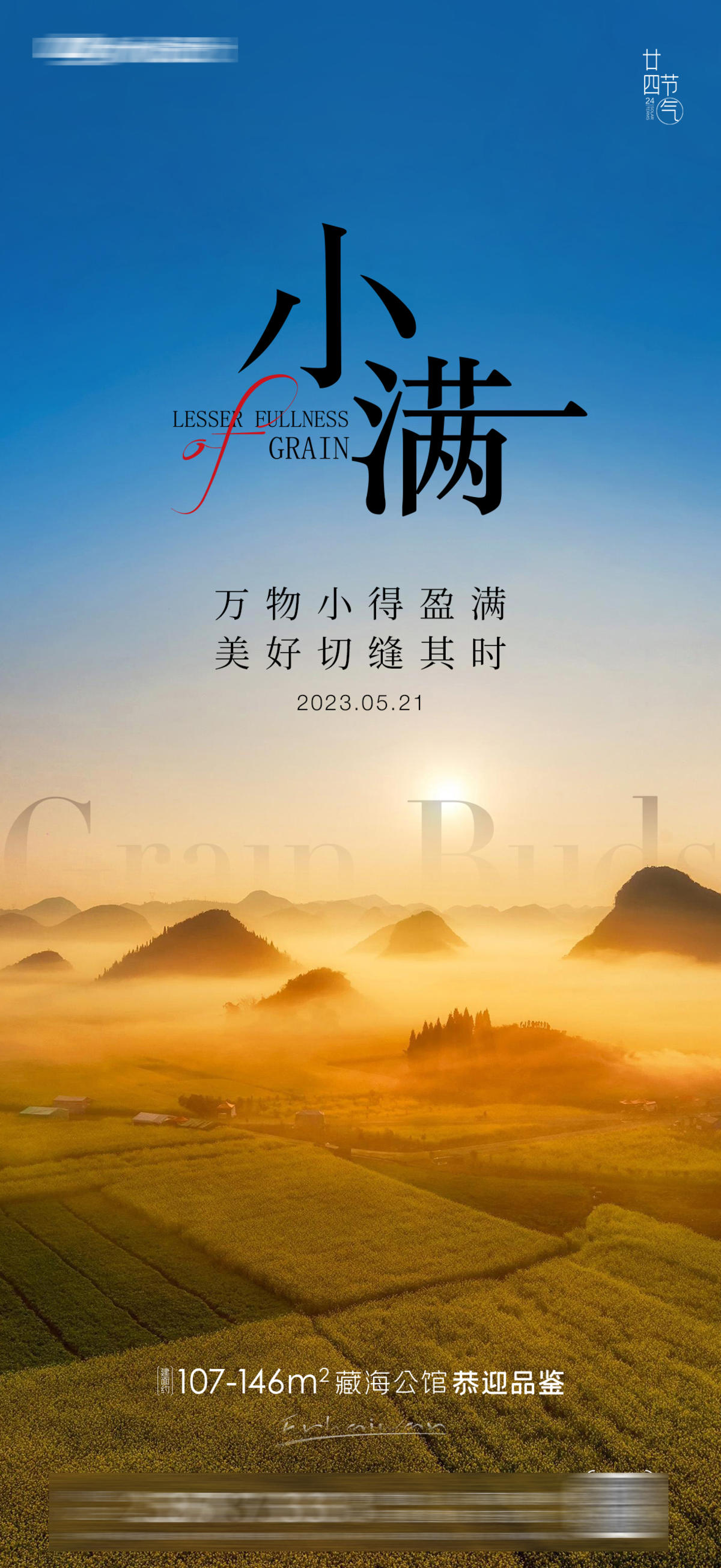 小满芒种房地产海报