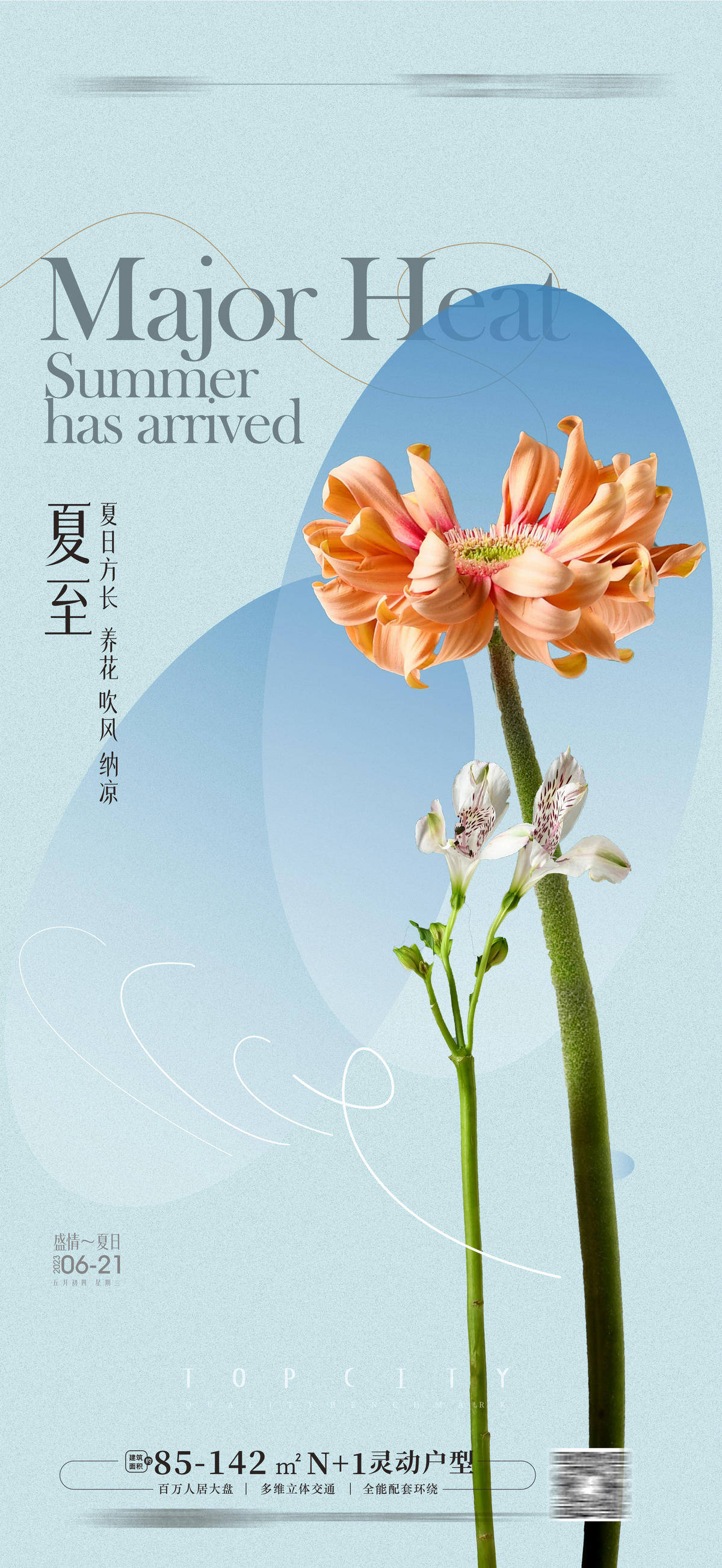 夏至海报立夏夏天