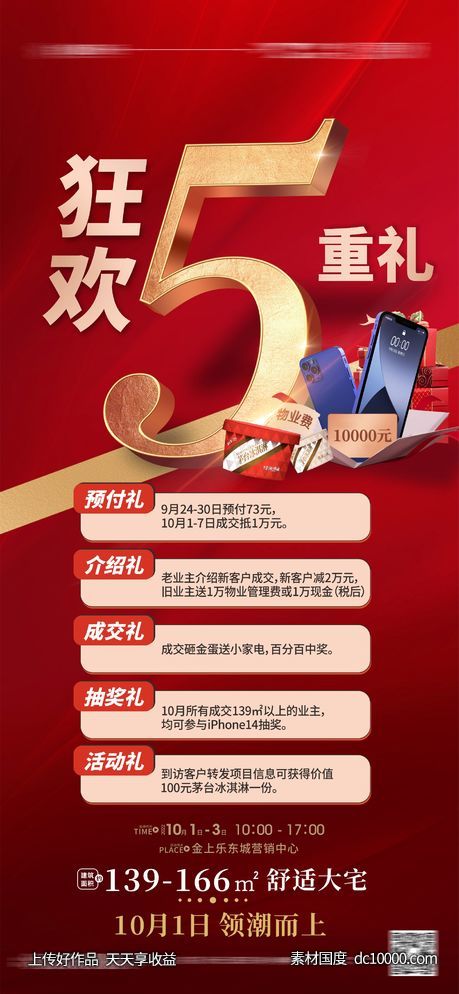 5重礼家电大抽奖活动iPhone抽奖-源文件-素材国度dc10000.com