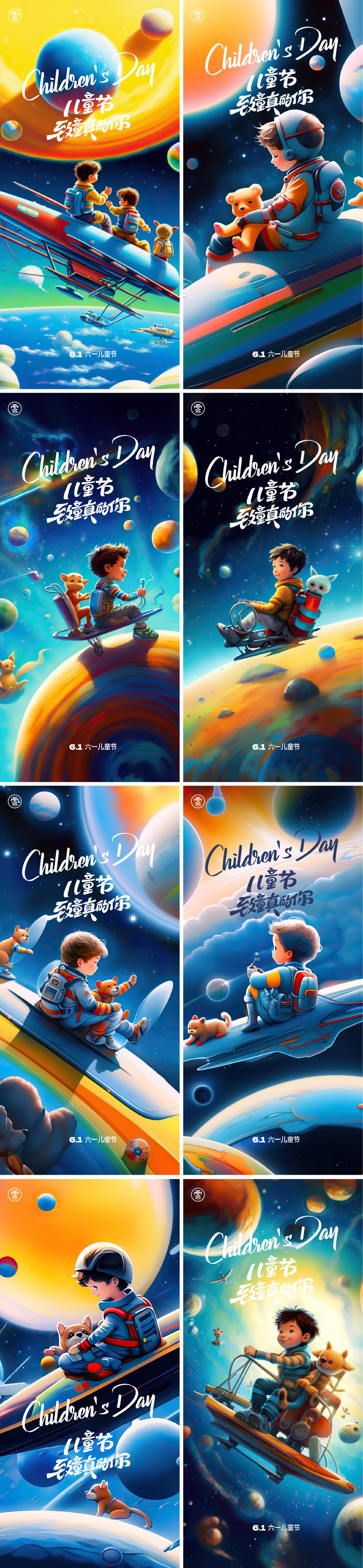 六一 儿童节 61 太空 旅行 孩子 儿童 飞船 星空