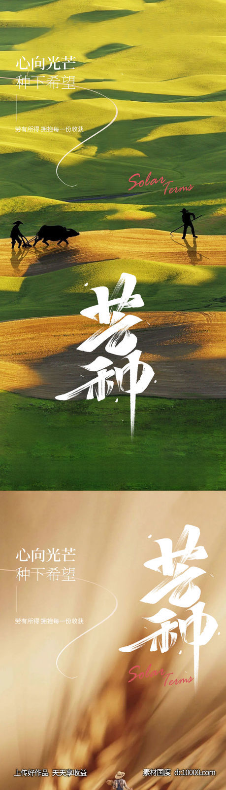 芒种节气系列海报-源文件-素材国度dc10000.com
