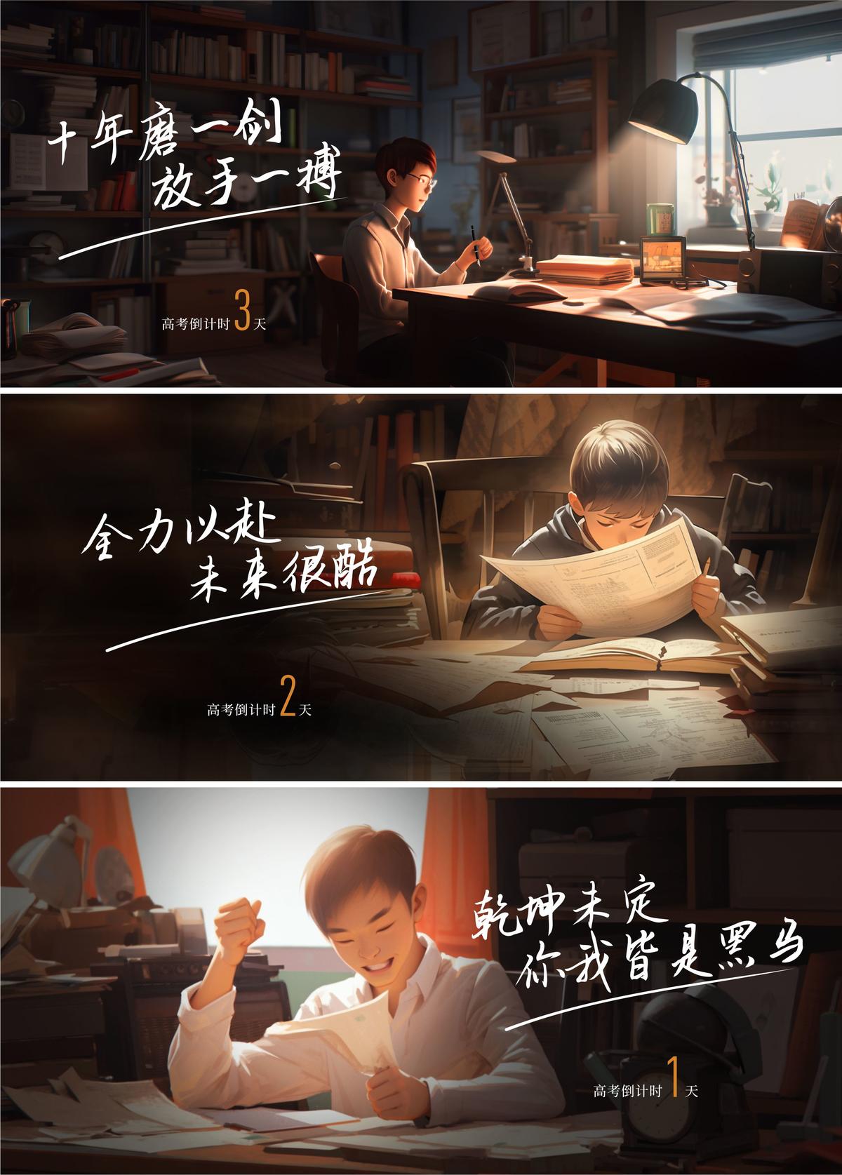 高考倒计时海报