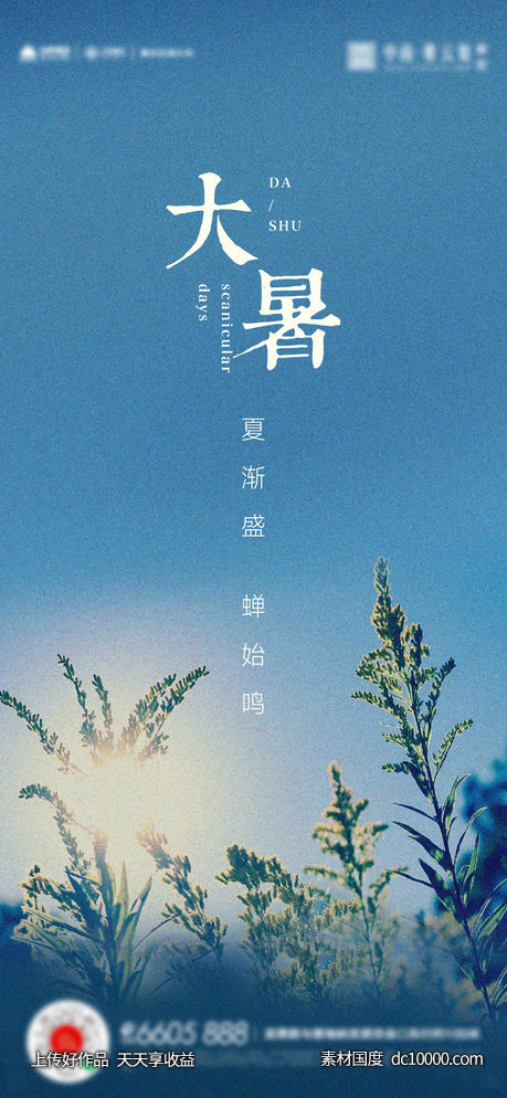 大暑小暑夏至立夏海报 - 源文件