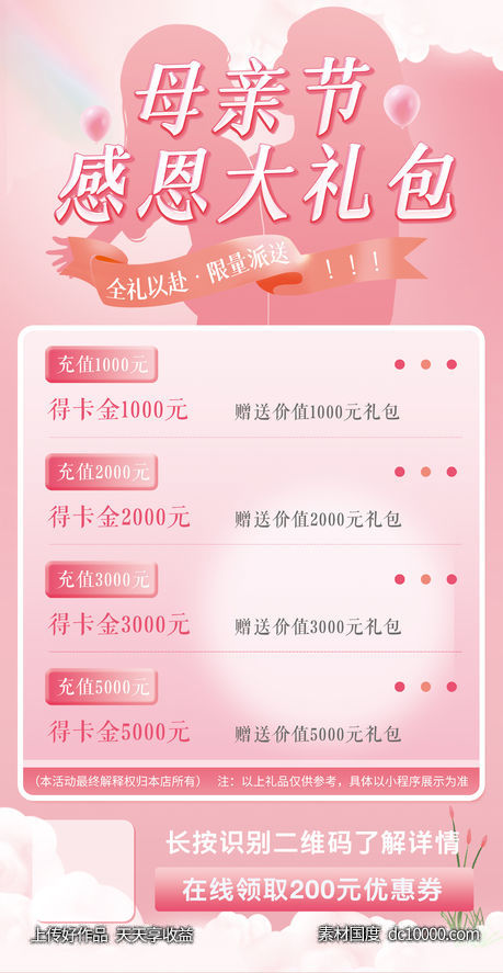 母亲节充值活动海报-源文件-素材国度dc10000.com