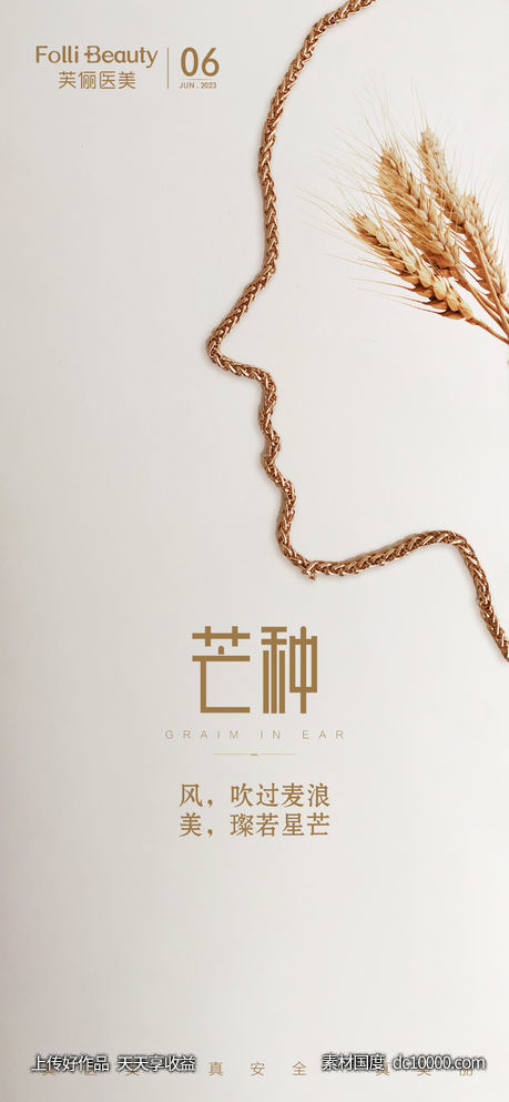 医美芒种节气海报-源文件-素材国度dc10000.com