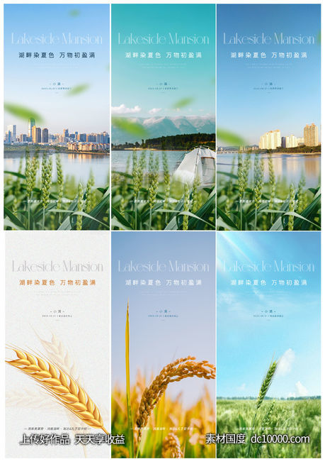 小满节气海报-源文件-素材国度dc10000.com