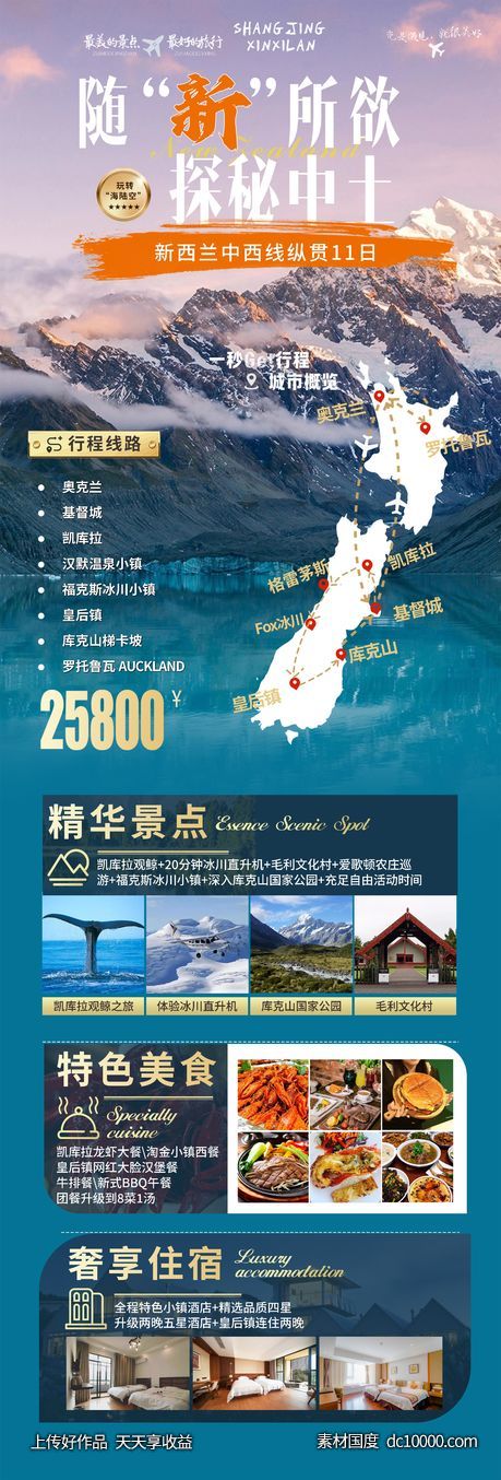 澳洲新西兰旅游海报-源文件-素材国度dc10000.com