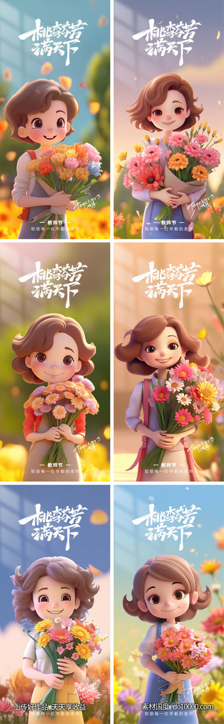 教师节 老师 鲜花 感恩 温馨 花朵 - 源文件