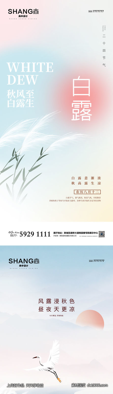 白露 节气·节日节气海报-源文件-素材国度dc10000.com