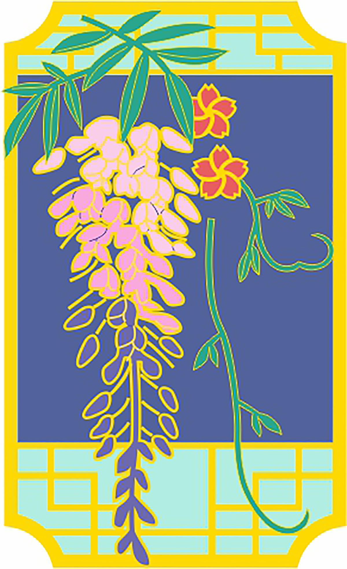 花窗紫藤花