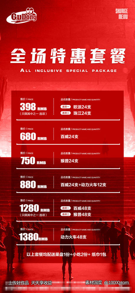 酒吧日常酒水宣传创意海报-源文件-素材国度dc10000.com