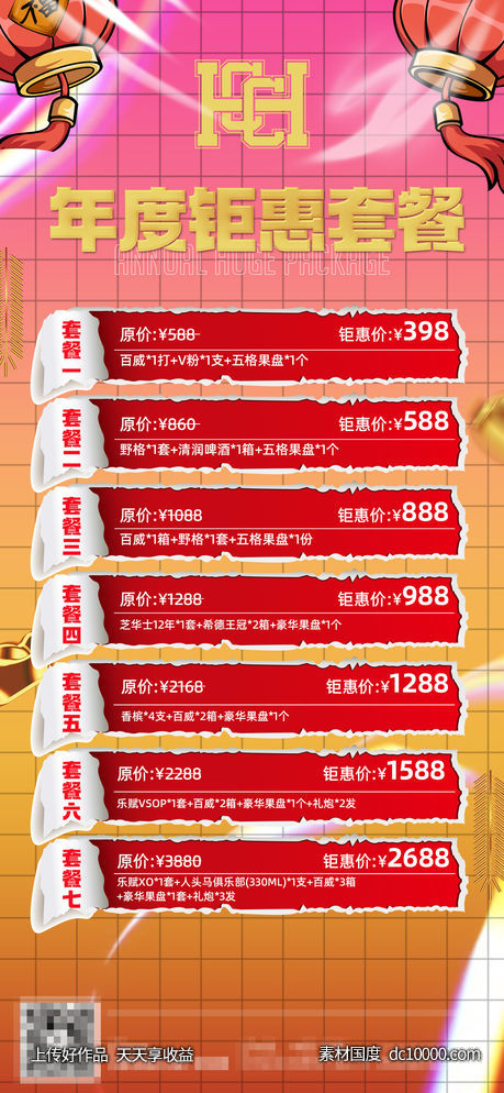 酒吧日常酒水宣传创意海报-源文件-素材国度dc10000.com