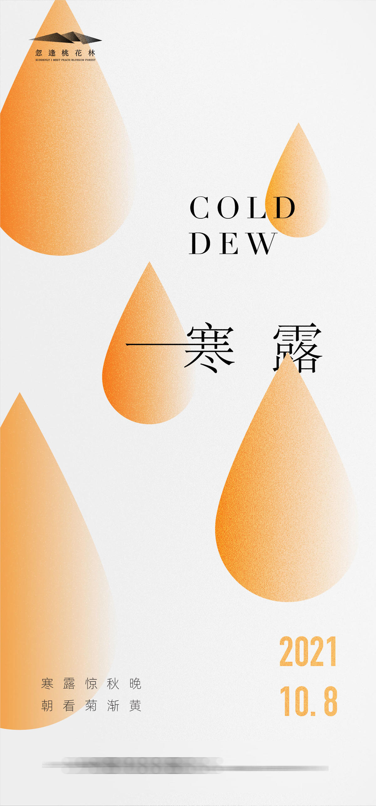 寒露简约海报