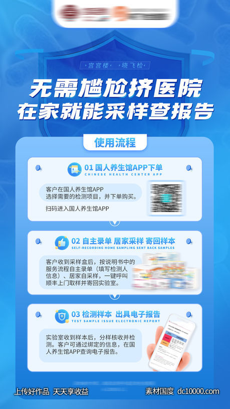 医疗病症检查报告流程图-源文件-素材国度dc10000.com