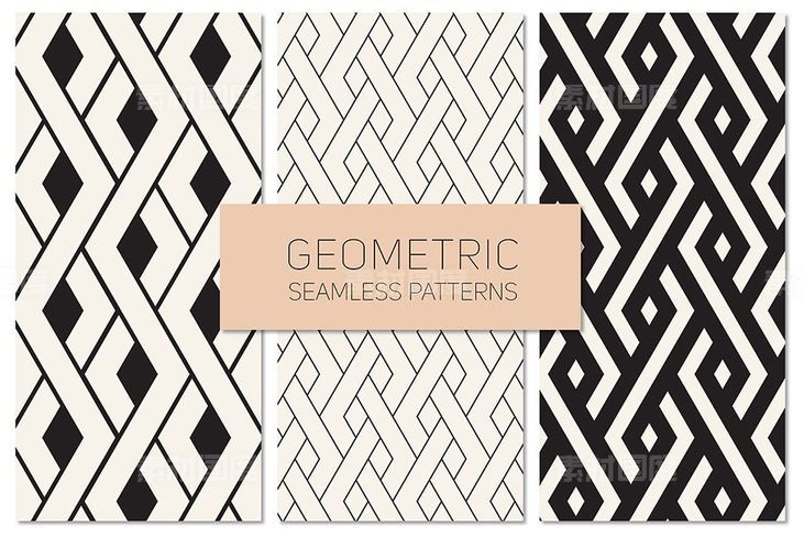 几何无缝图案背景 Geometric Seamless Patterns Set 17